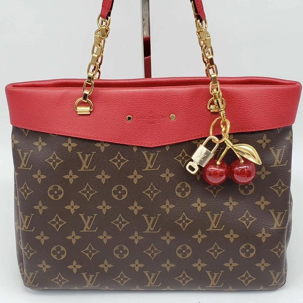 Louis Vuitton Gold Padlock 🔒 Key Set Authentic LV w/ Unbranded Cherry Keychain